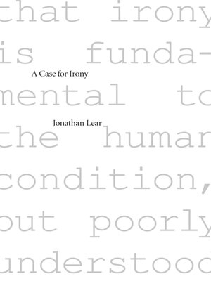 cover image of A Case for Irony